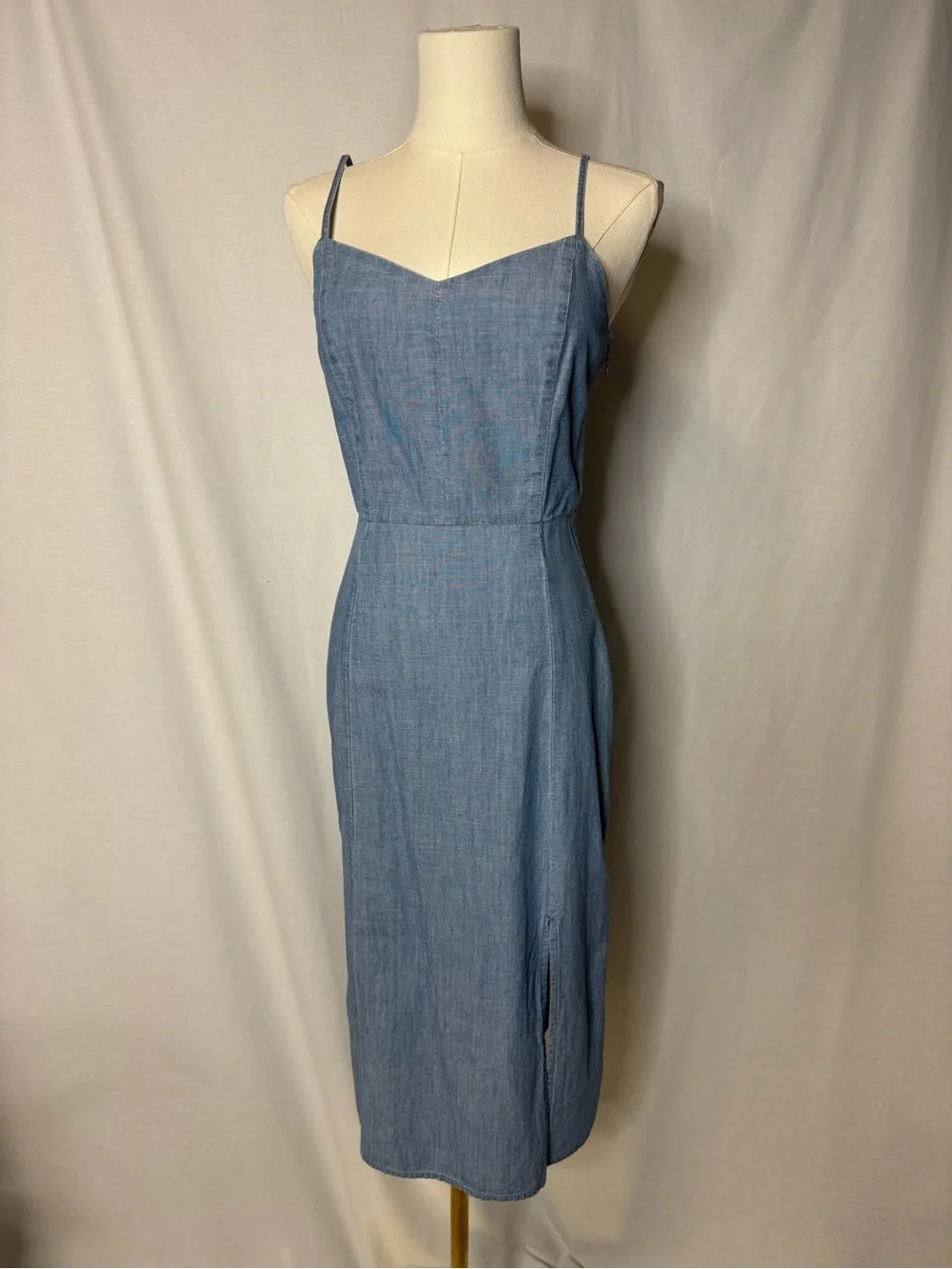 J. Crew Chambray Midi Dress size 2